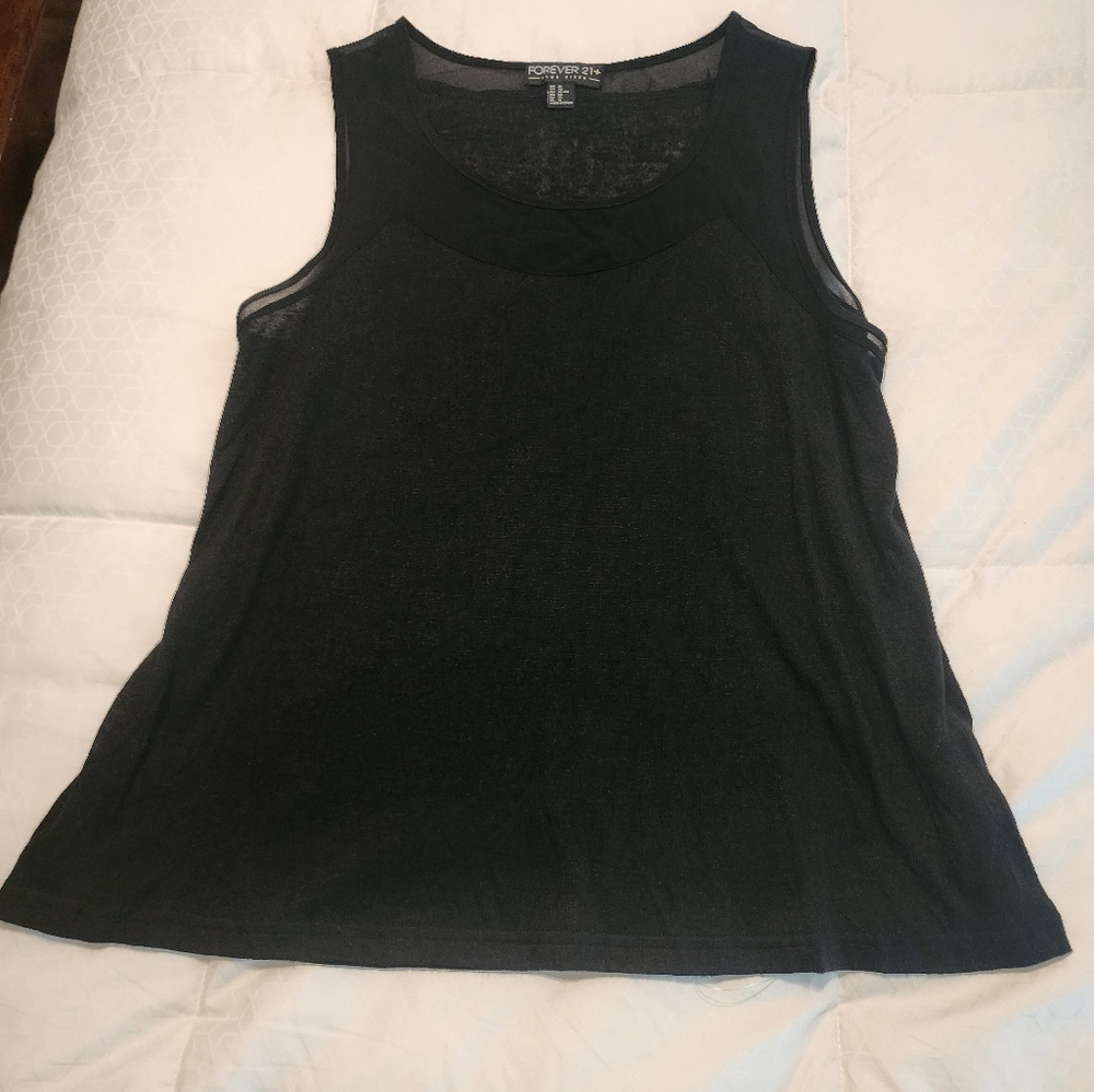 Forever 21 Black Sleevless Top Xl